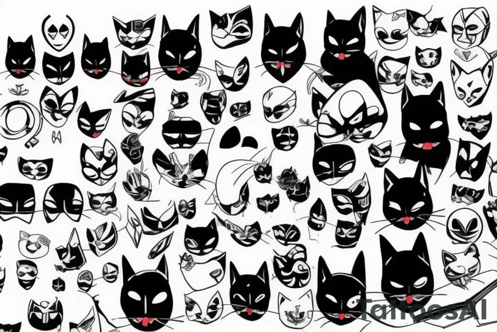 Cat deadpool tattoo idea