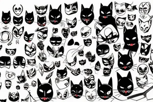 Cat deadpool tattoo idea