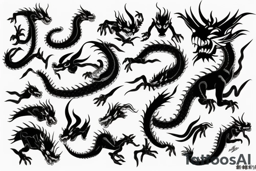 asia dragon tattoo idea
