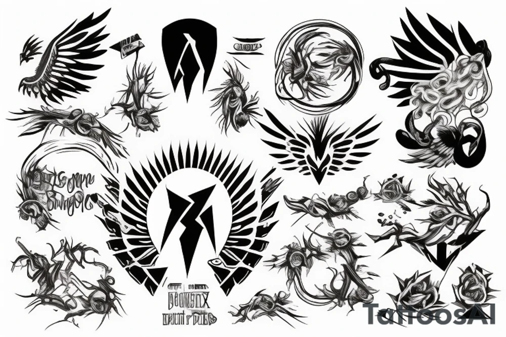 Phoenix that means I had a bad time in the past but I'm reborn tattoo idea