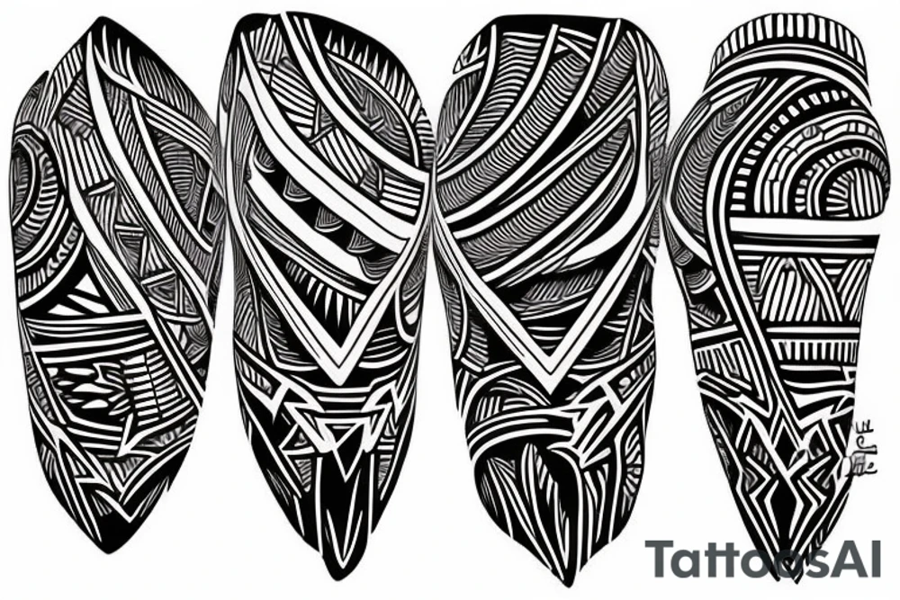 African tribal half sleeve from shoulder to elbow tattoo idea