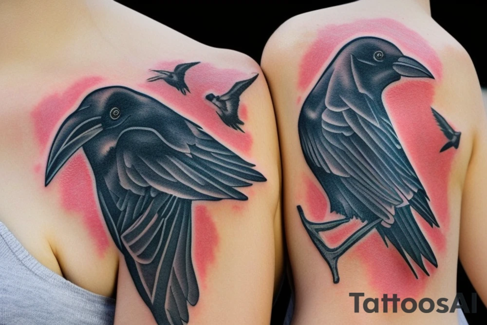 Raven tattoo idea