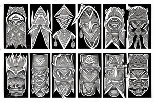 Tanzanian tribal half sleeve from shoulder to elbow tattoo idea