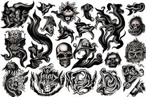 heaven and hell meet in the middle tattoo idea