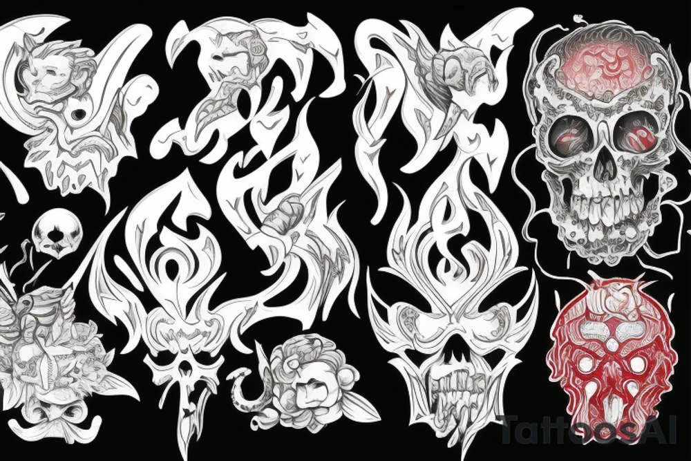 heaven and hell meet in the middle tattoo idea