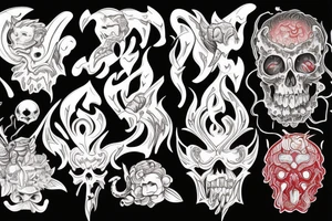 heaven and hell meet in the middle tattoo idea