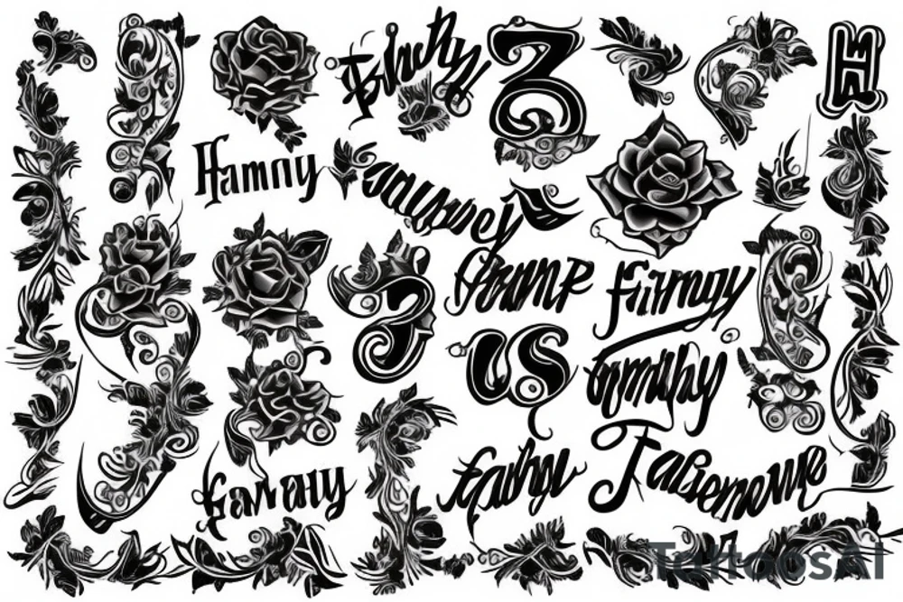 birthdates of family member tattoo idea
