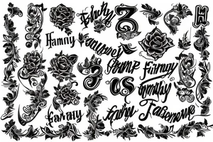 birthdates of family member tattoo idea