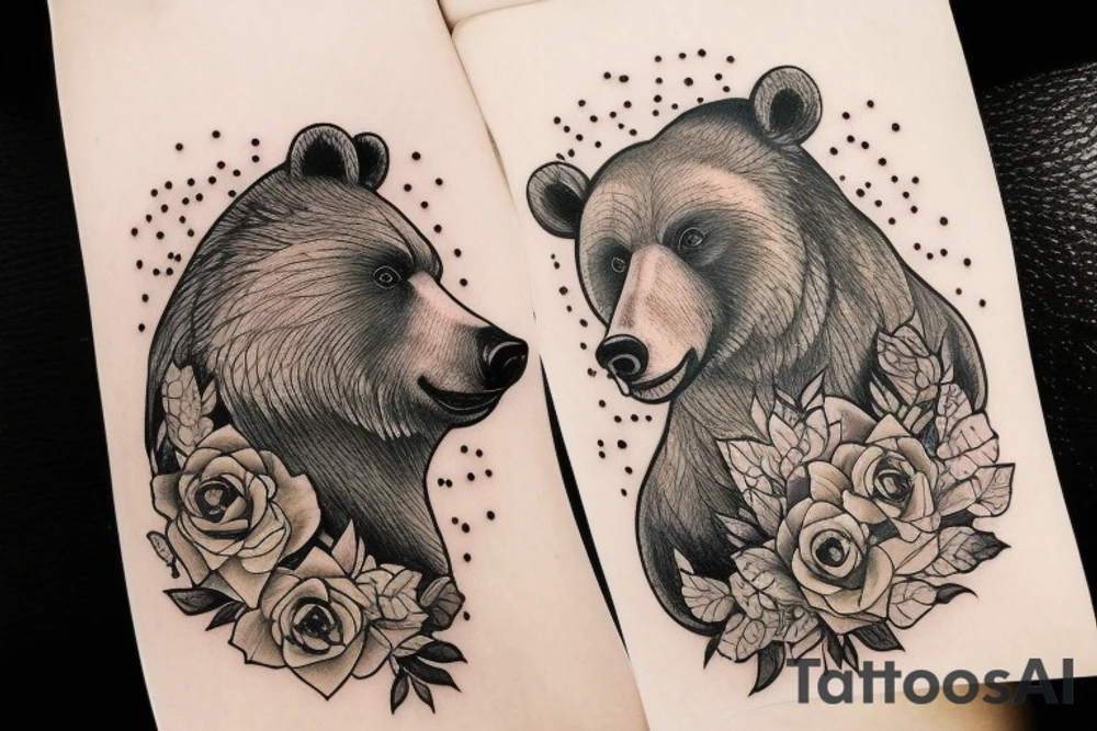 Bear tohr forest tattoo idea