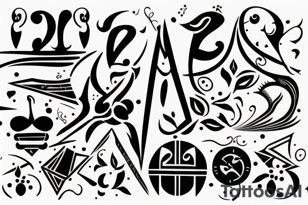birthdates of family member tattoo idea