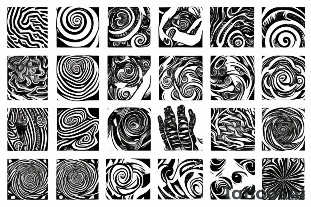 Spiral around hand tattoo idea