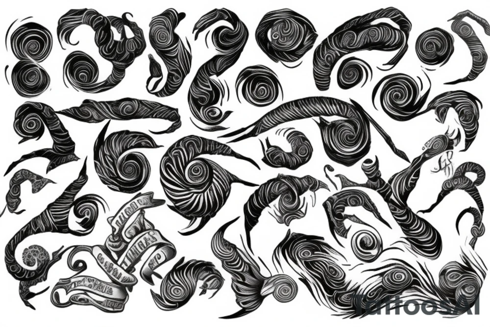 Spiral around hand tattoo idea