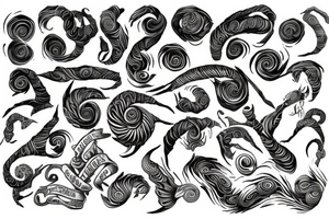 Spiral around hand tattoo idea