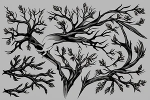 thorn branch around hand tattoo idea