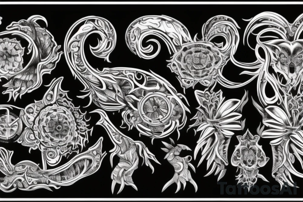 Змея ест свой хвост, на горе из черепов tattoo idea Змея ест свой хвост, на горе из черепов tattoo idea