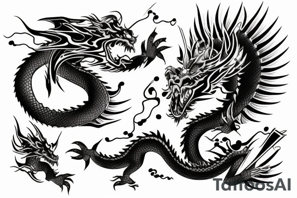 Japanese style -Dragon tattoo idea