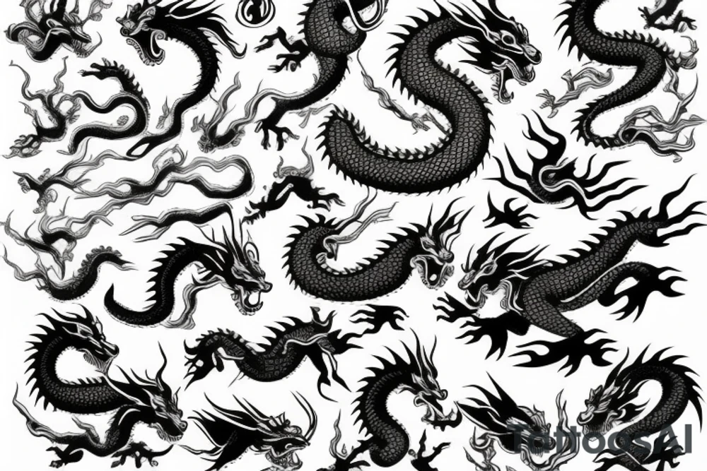 Japanese style -Dragon tattoo idea