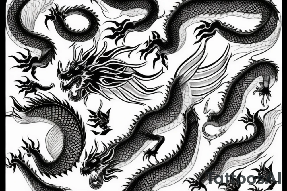Japanese style -Dragon tattoo idea