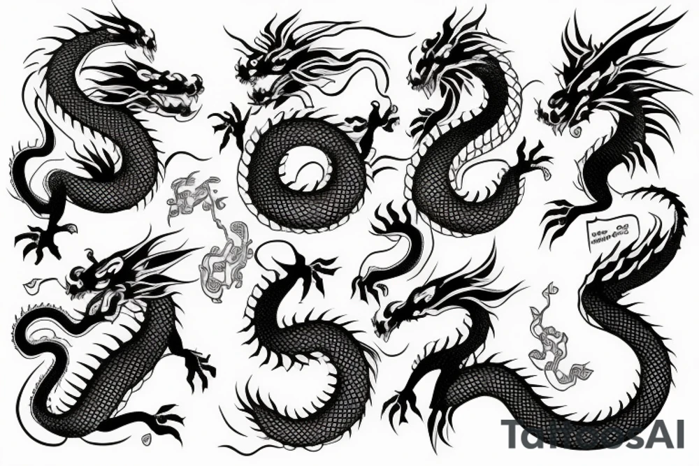 Japanese style -Dragon tattoo idea