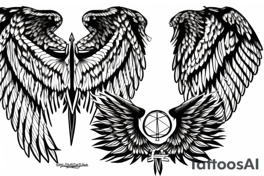 two wings on the chest tattoo idea