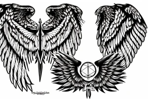 two wings on the chest tattoo idea