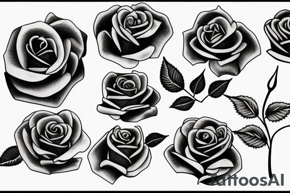 Rose gun tattoo idea