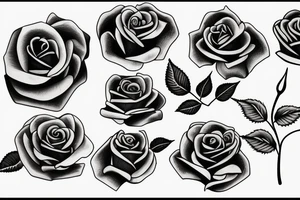 Rose gun tattoo idea