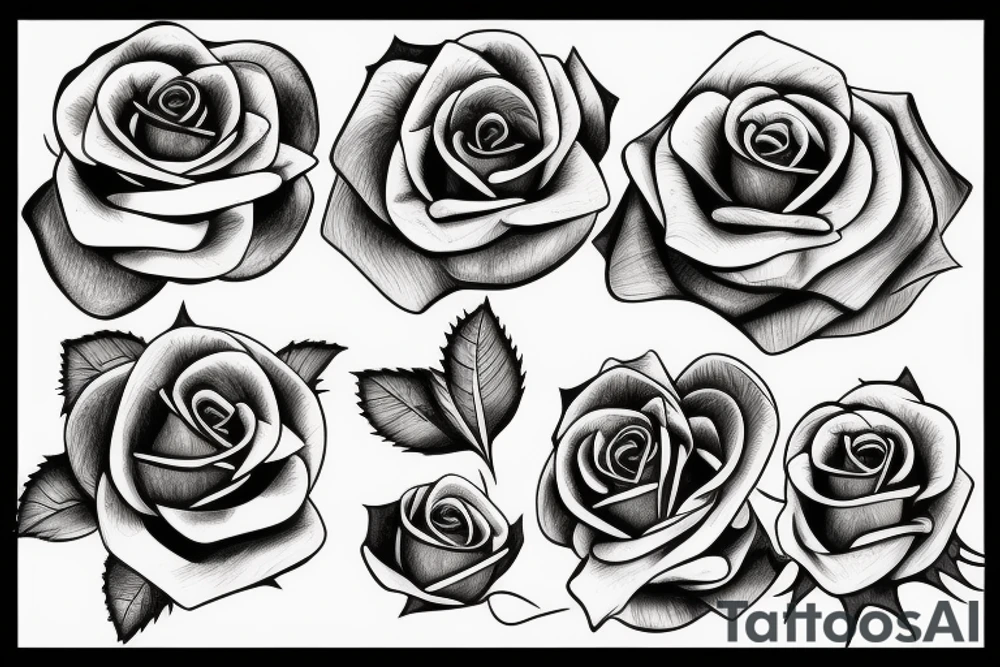 Rose gun tattoo idea
