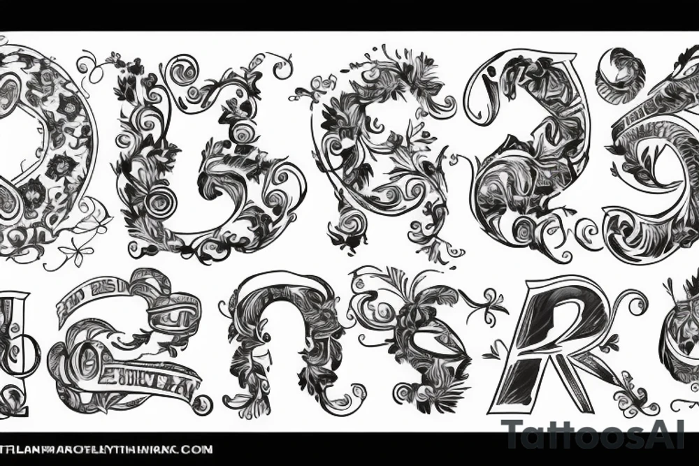 Want the letters D & C together tattoo idea