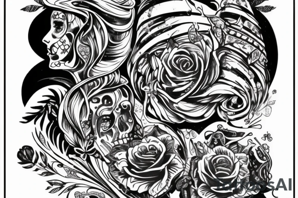 Граффити череп паутина tattoo idea