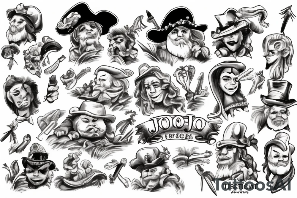 jojo treasure island tattoo idea