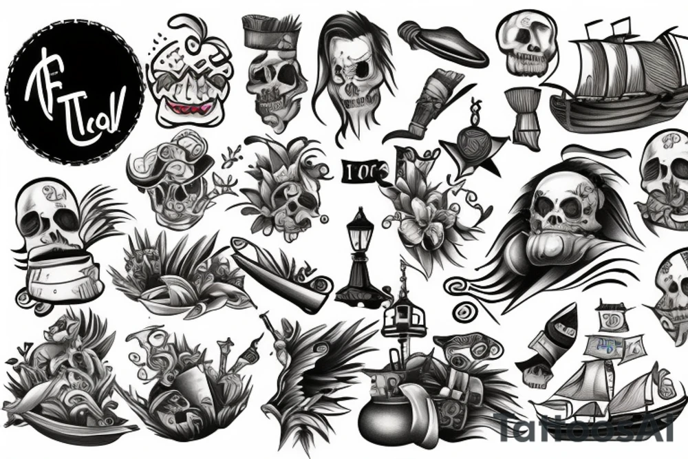 treasure island tattoo idea