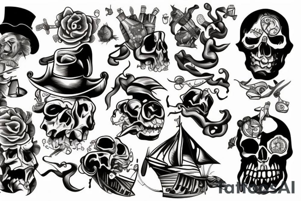 treasure island tattoo idea