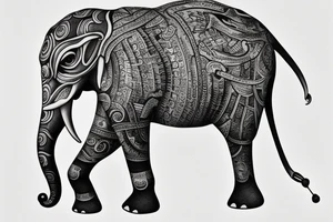 I want a Dali elephant tattoo for the right part of my back tattoo idea