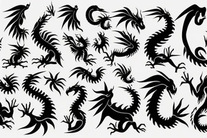 dragon, binary numbers tattoo idea