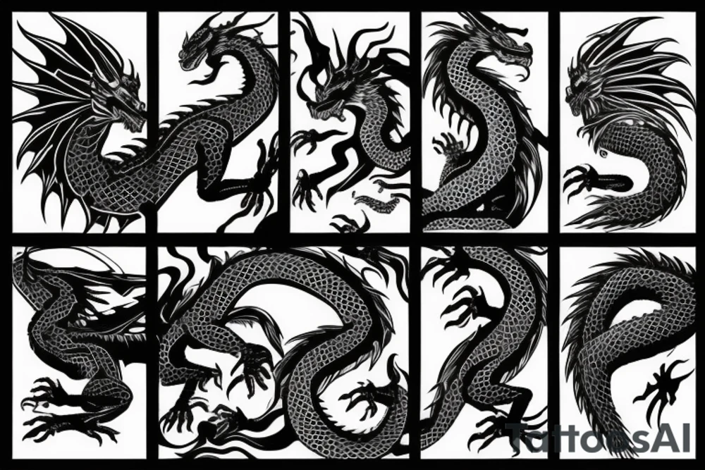 dragon, no wings tattoo idea