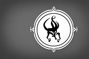 capricorn sign in form of shield, loork like number 3 tattoo idea