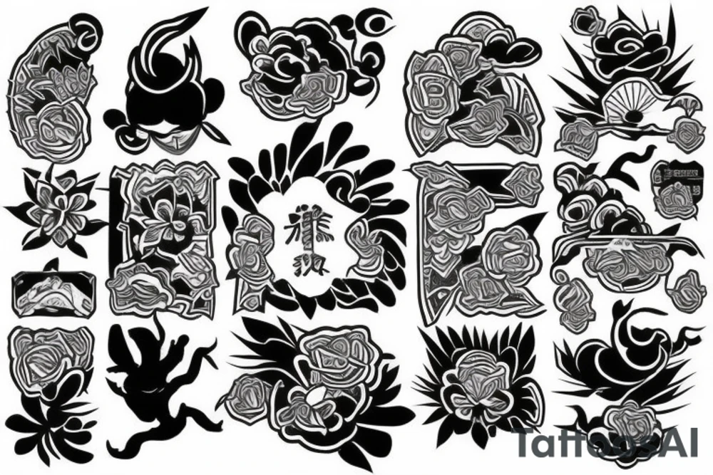 japanese style tattoo on the pectoral tattoo idea