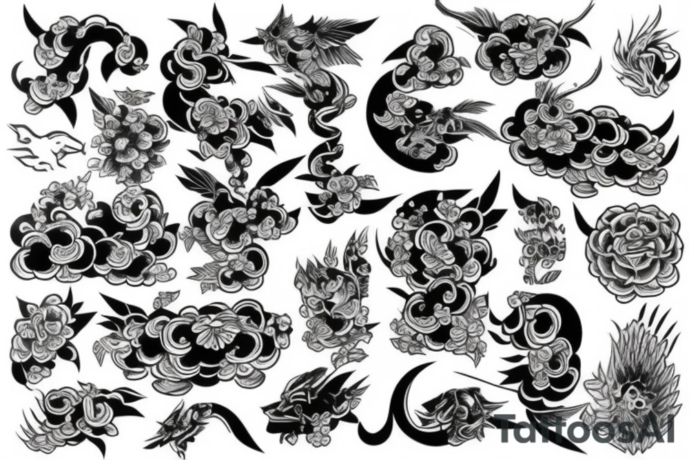 japanese style tattoo on the pectoral tattoo idea
