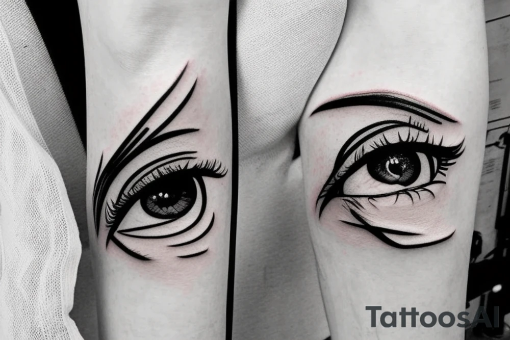 anime eye tattoo idea