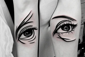 anime eye tattoo idea