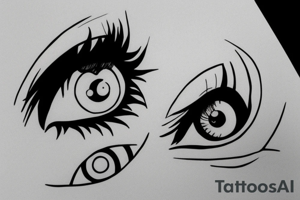 anime eye tattoo idea