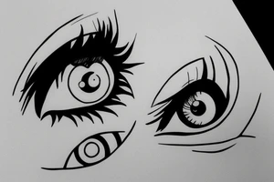 anime eye tattoo idea