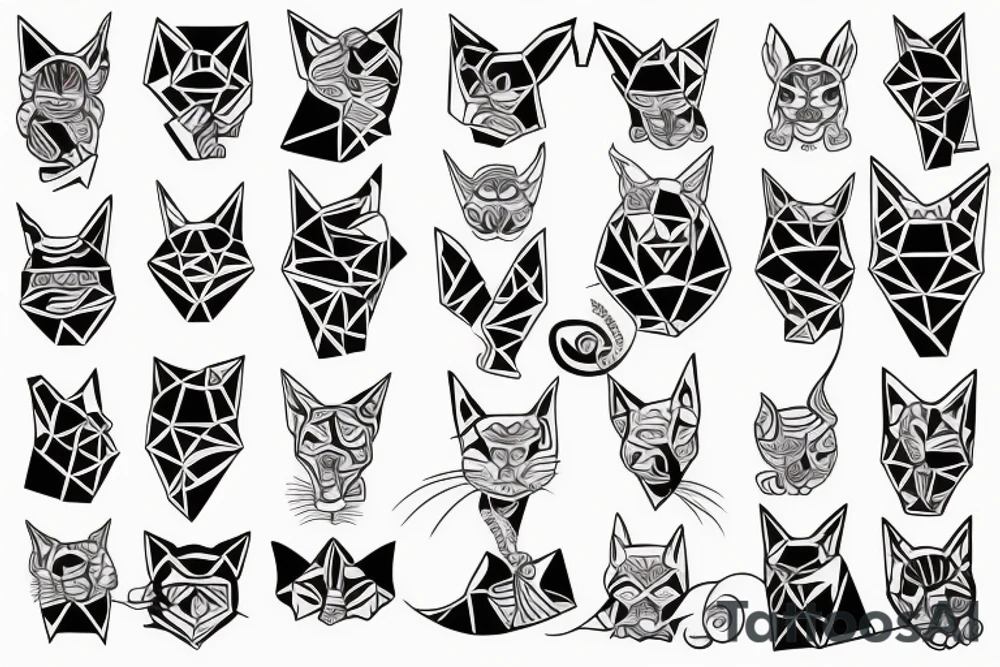一只可爱的猫 tattoo idea