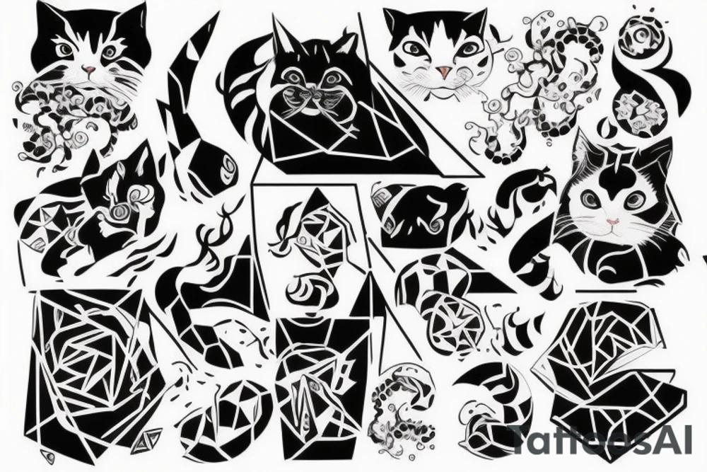 一只可爱的猫 tattoo idea