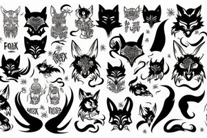 Demon fox tattoo idea