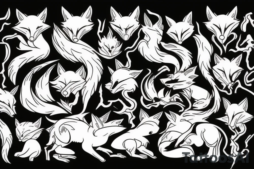 Demon fox tattoo idea