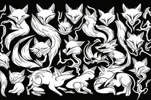 Demon fox tattoo idea