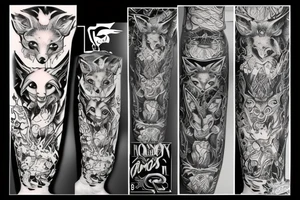Demon fox tattoo idea