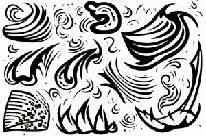 sand being thrown at a wave tattoo idea